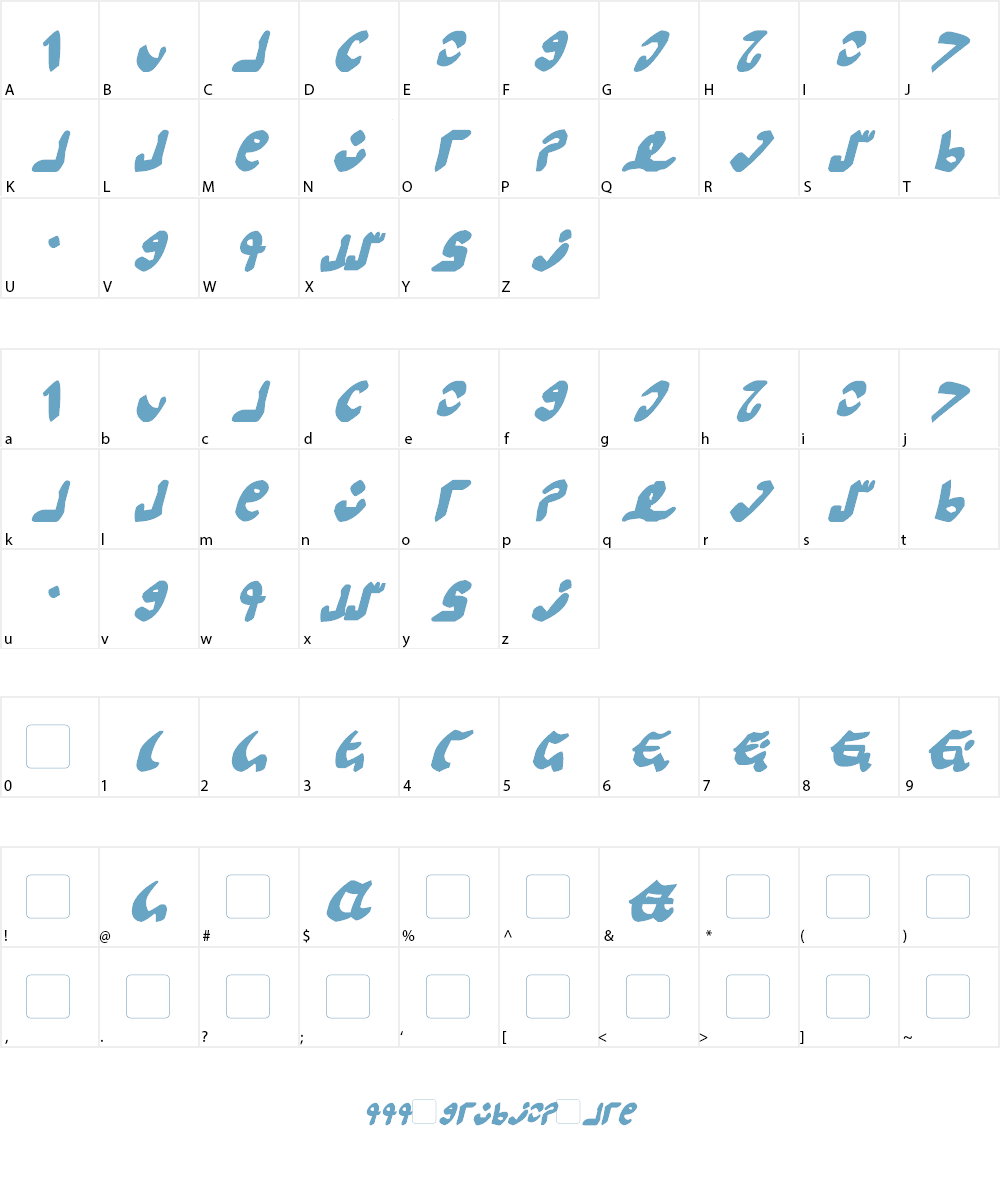 Semphari Font Character
